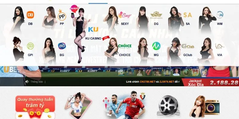 Hệ thống sảnh game Ku Casino hấp dẫn 